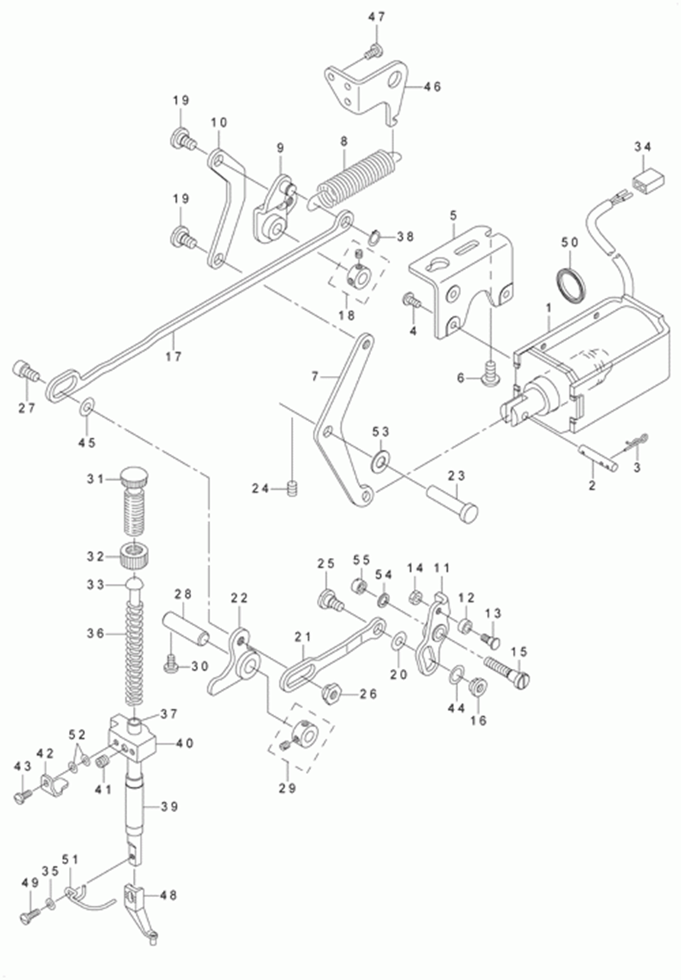 LK-1910 - 4.PRESSER MECHANISM COMPONENTS(FOR LK-1920)