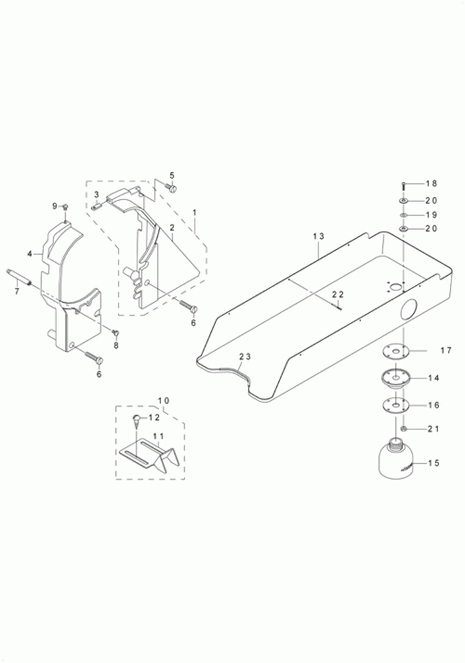 DNU-1541-7 - 16.BELT COVER & OIL RESERVOIR COMPONENTS