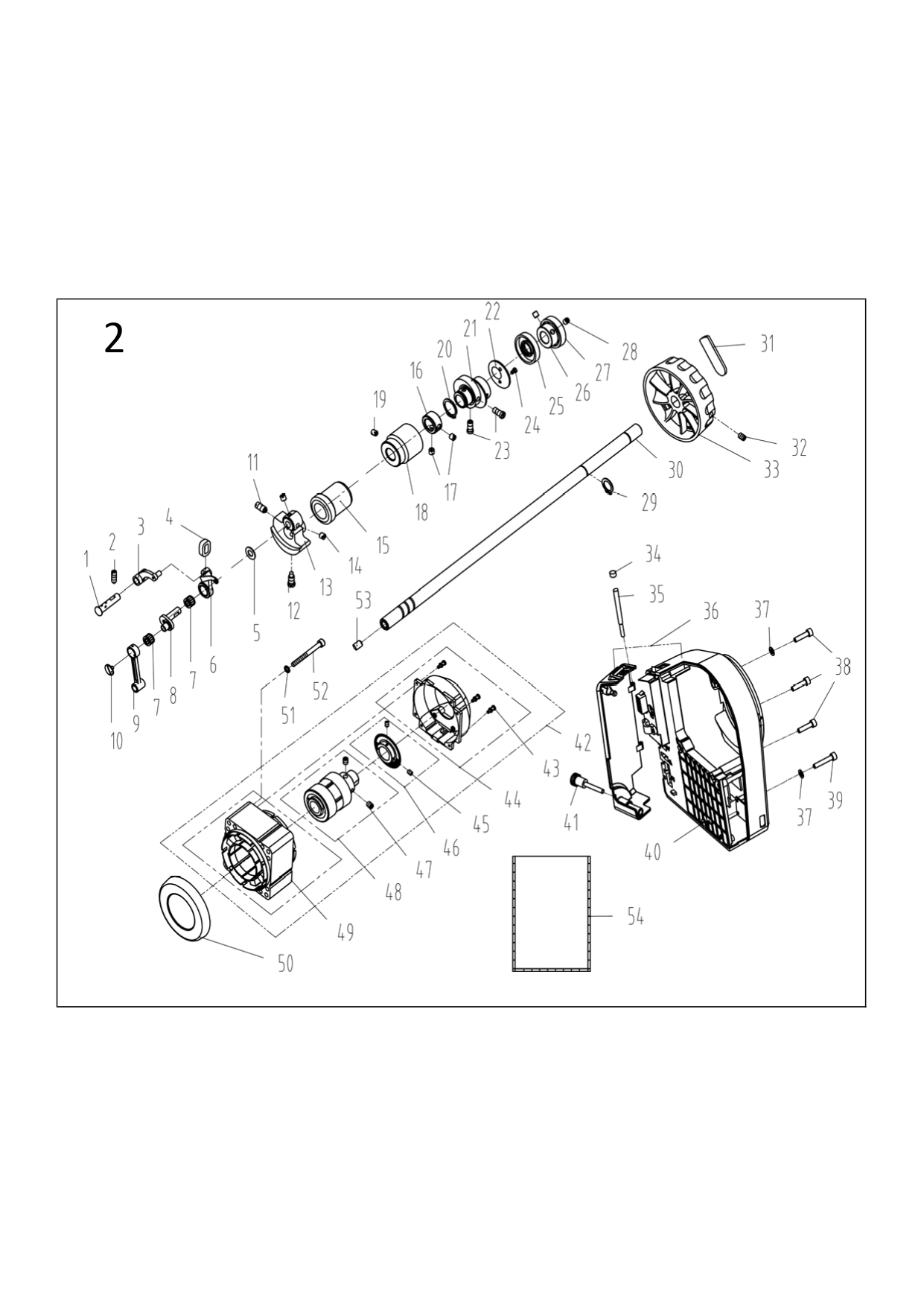 2. Main Shaft & Thread Take-up Components