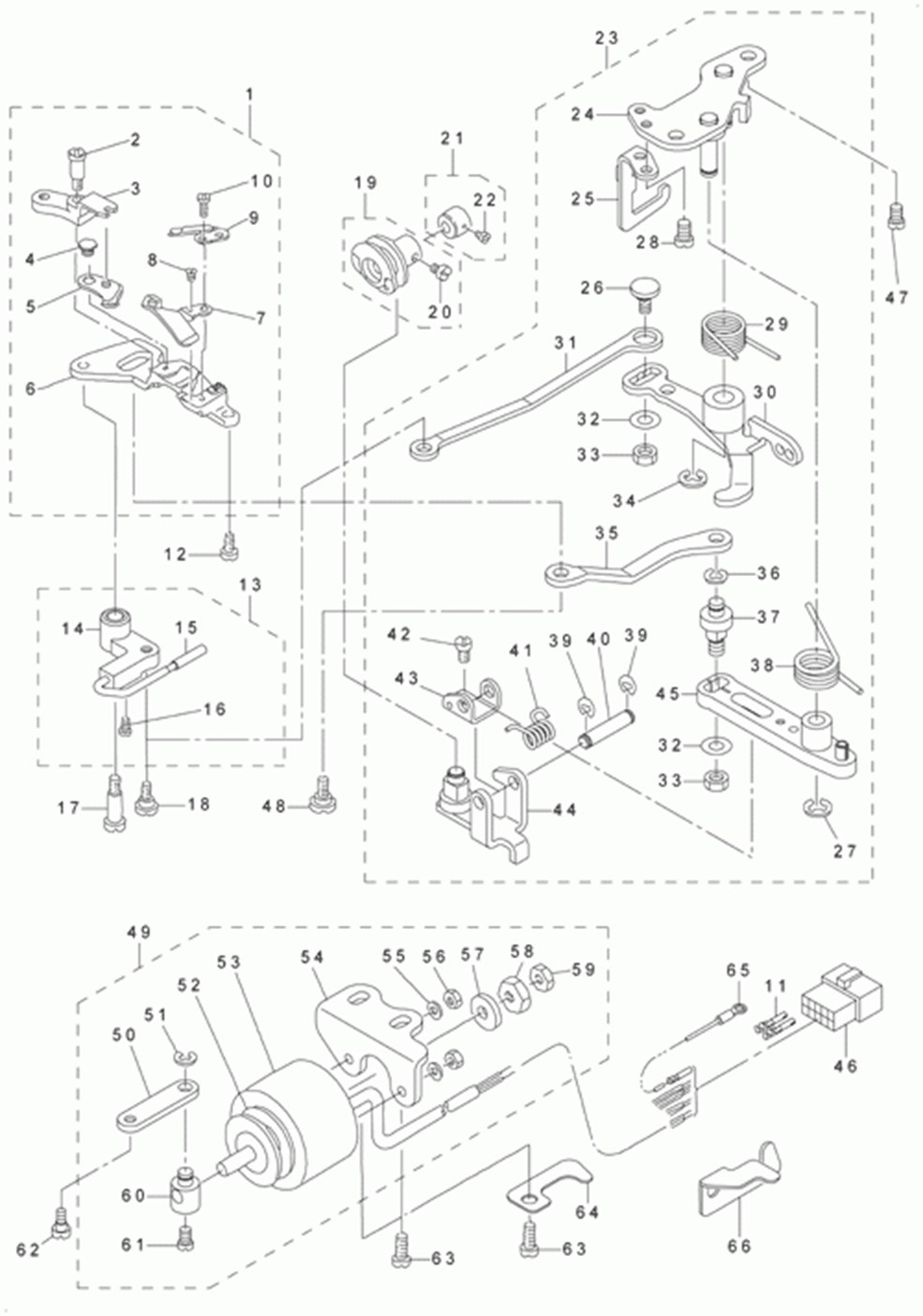 DLN-5410NJ-7 - 6. THREAD TRIMMER COMPONENTS