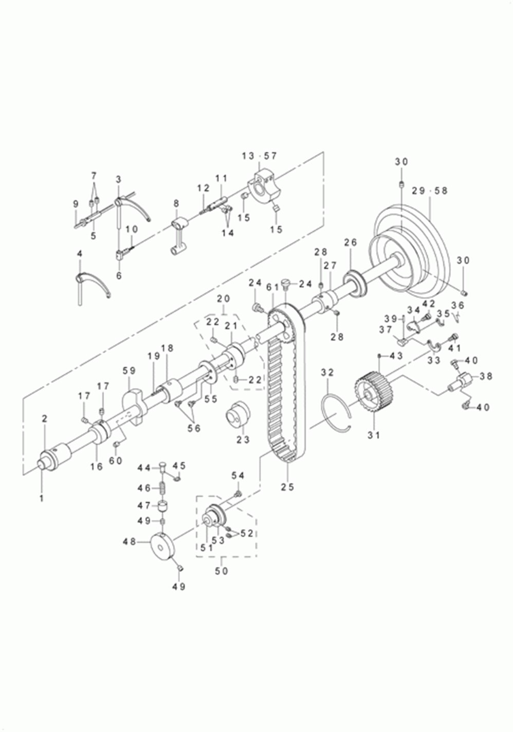 LU-1508H - 2.UPPER SHAFT,LOWER SHAFT DRIVING & BALANCE COMPONENTS