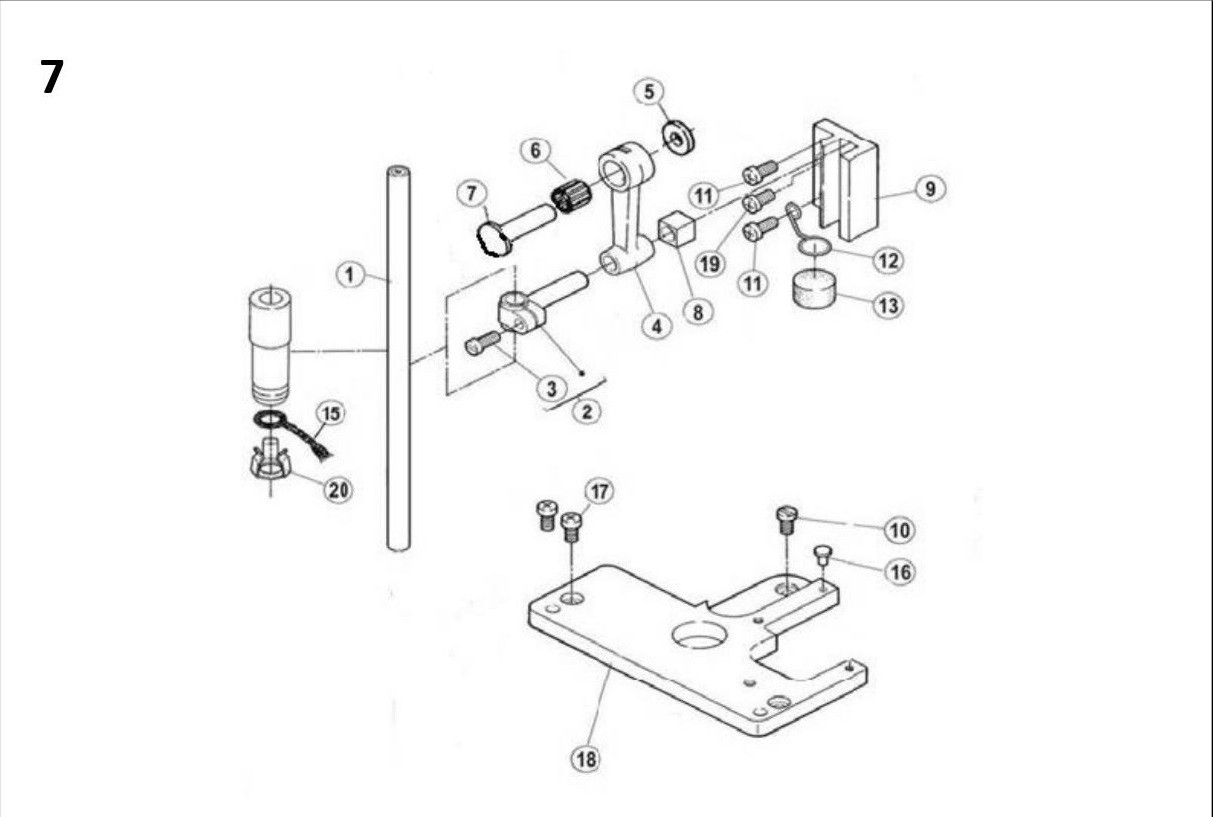 7 Needle Bar Assemblies