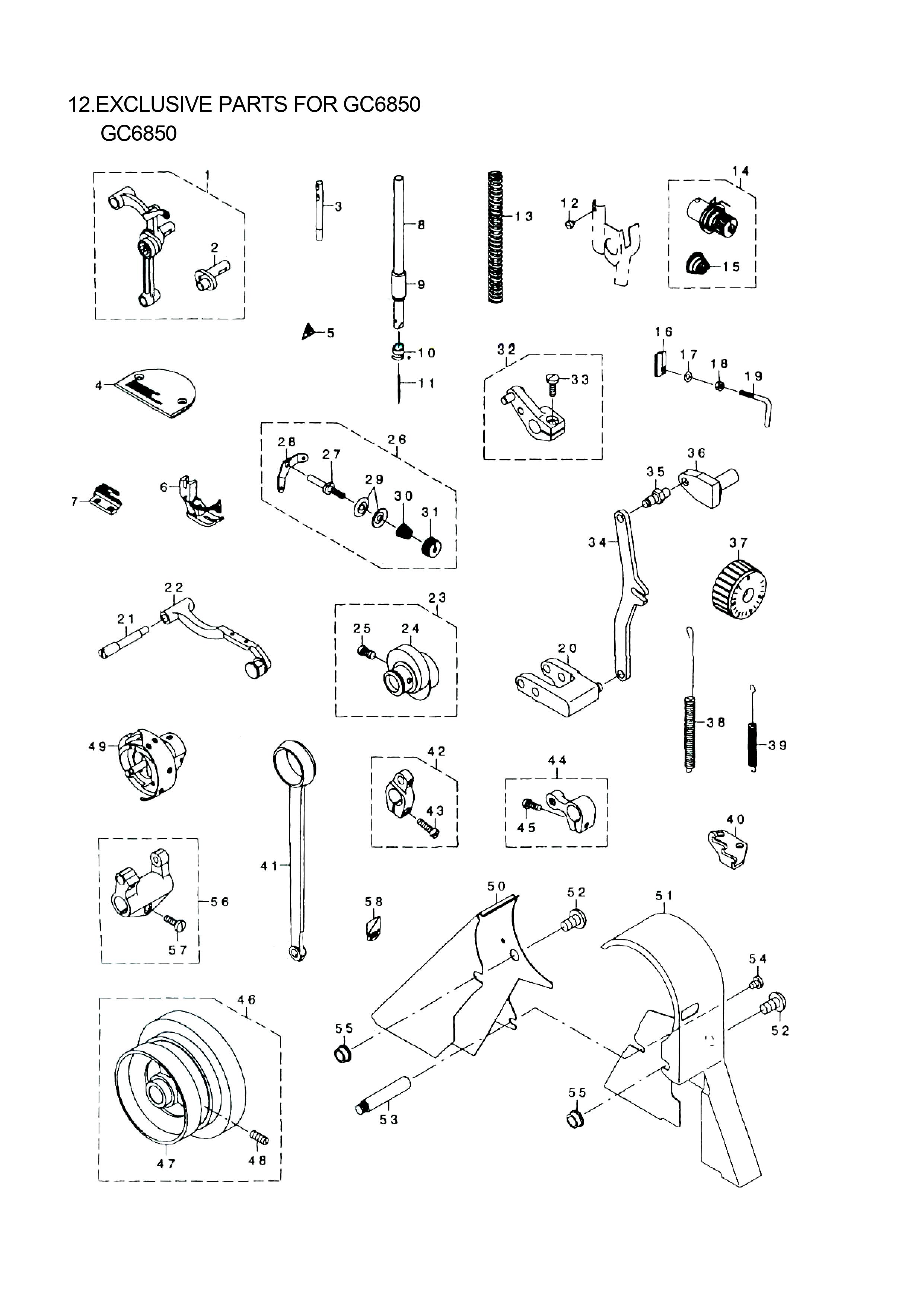 12 EXCLUSIVE PARTS FOR GC6850