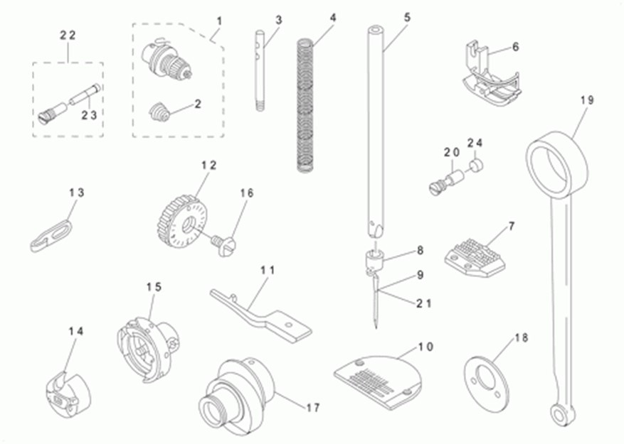 DLN-5410N - 12. EXCLUSIVE PARTS FOR DLN-5410NL