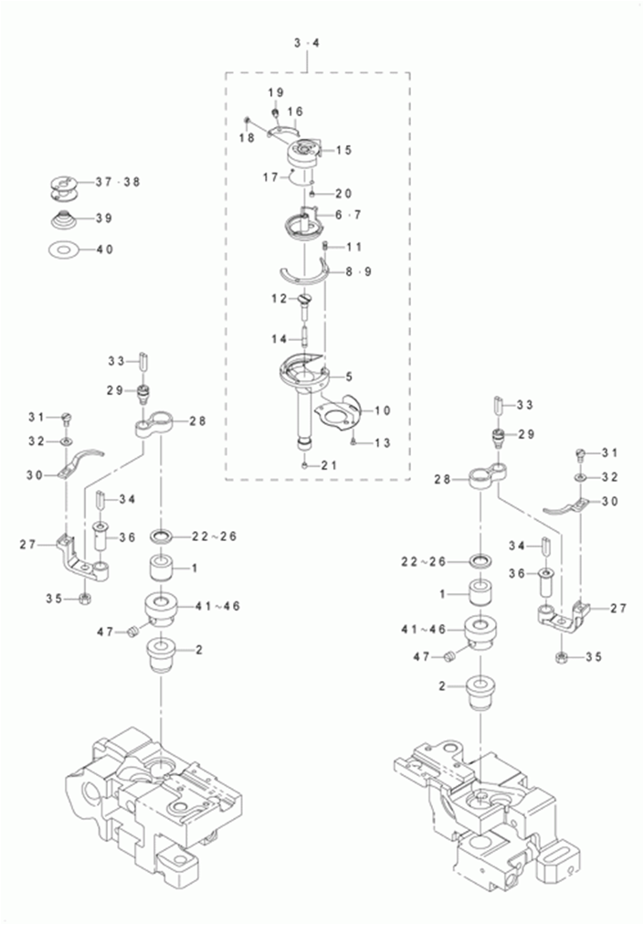 LH-3568ASF - 5.HOOK & HOOK DRIVING SHAFT COMPONENTS (1)