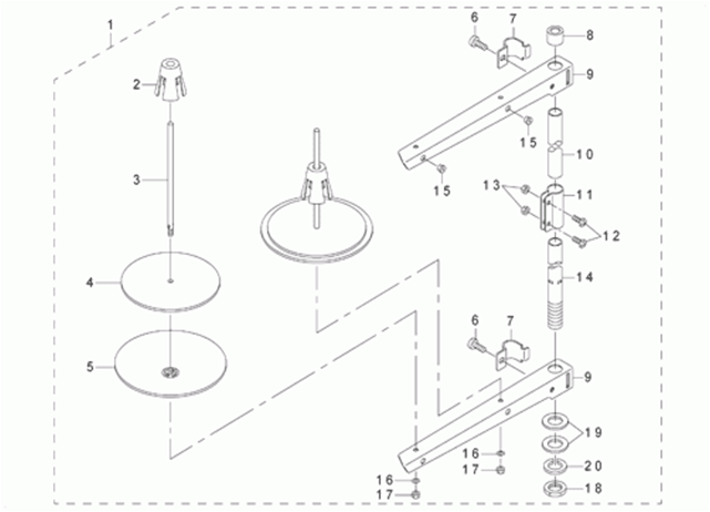 DDL-8700 - 9. THREAD STAND COMPONENTS