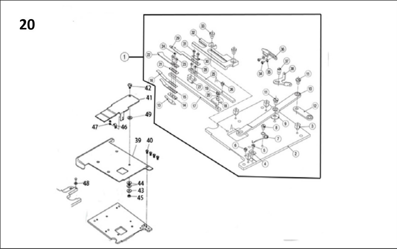 20 Knife Holder Assemblies