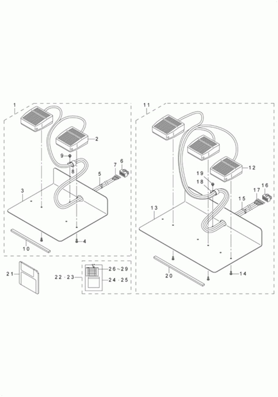 AMS-210D - 21.PEDAL & ELECTRICAL EQUIPMENT ACCESSORIE PART COMPONENTS