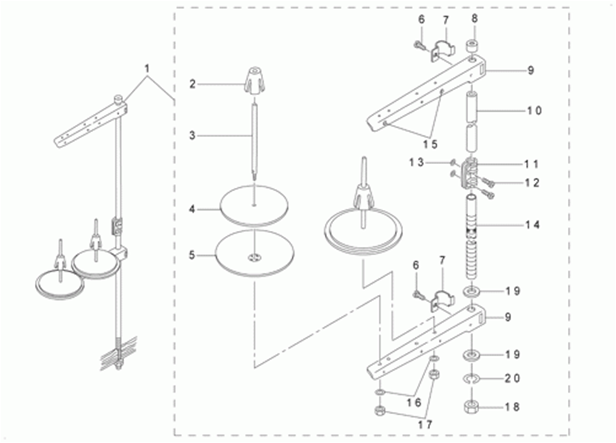 DLM-5400N-7 - 13. THREAD STAND COMPONENTS