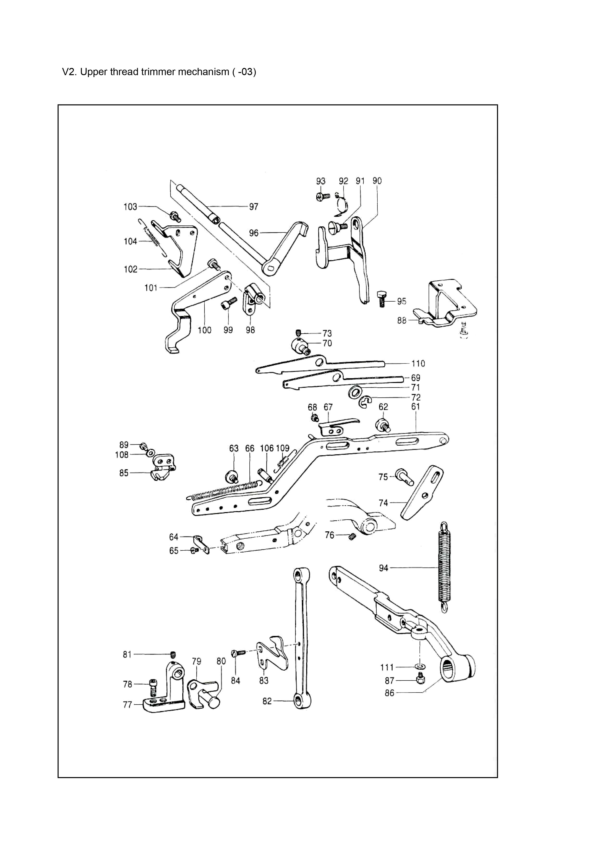 23 UPPER THREAD TRIMMER MECHANISM