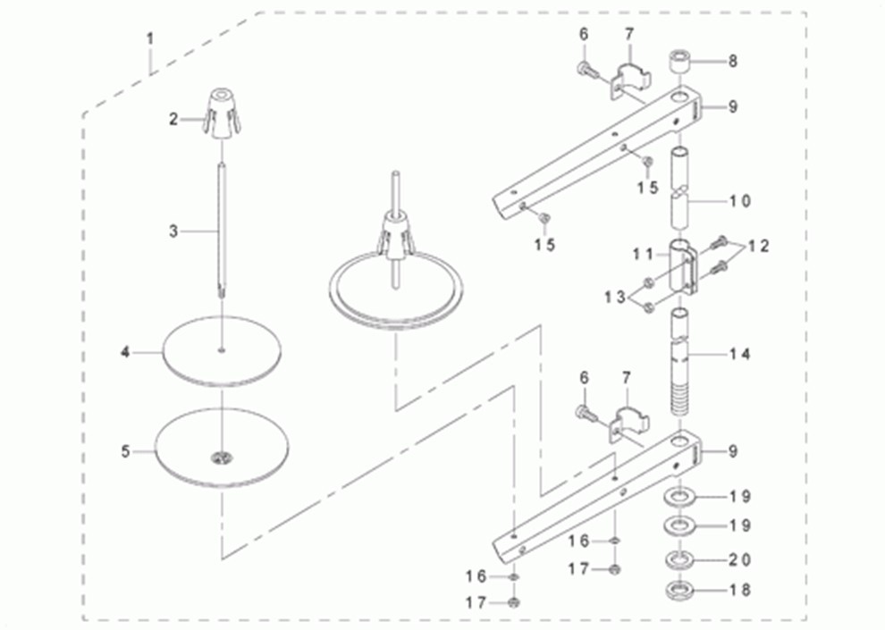 DLN-6390 - 12.THREAD STAND COMPONENTS