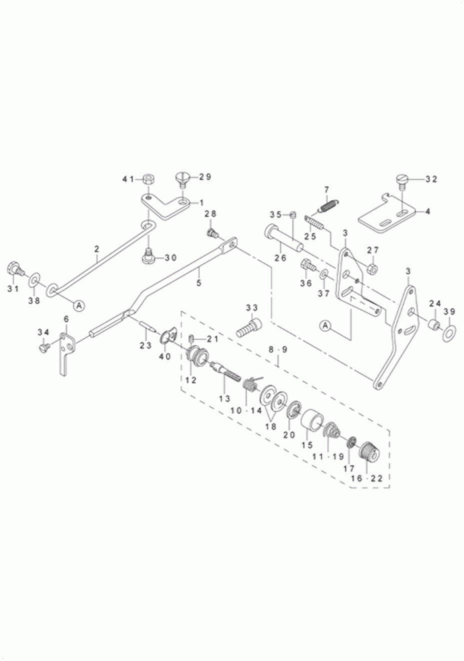 AMS-210D - 8.TENSION RELEASE & THREAD TENSION COMPONENTS