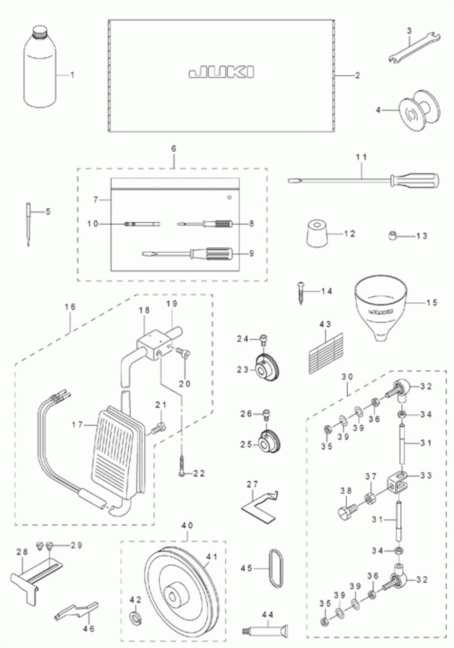 DLN-6390 - 16.ACCESSORIE PARTS COMPONENTS