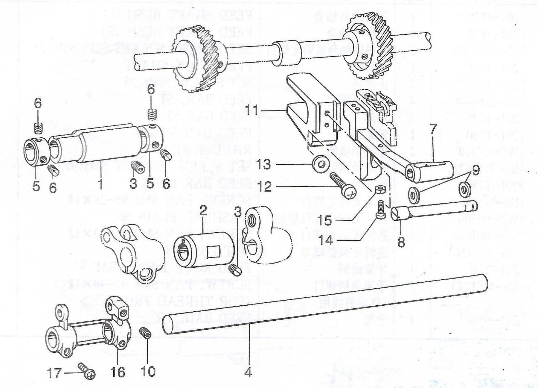 16 FEED SHAFT MECHANISM фото