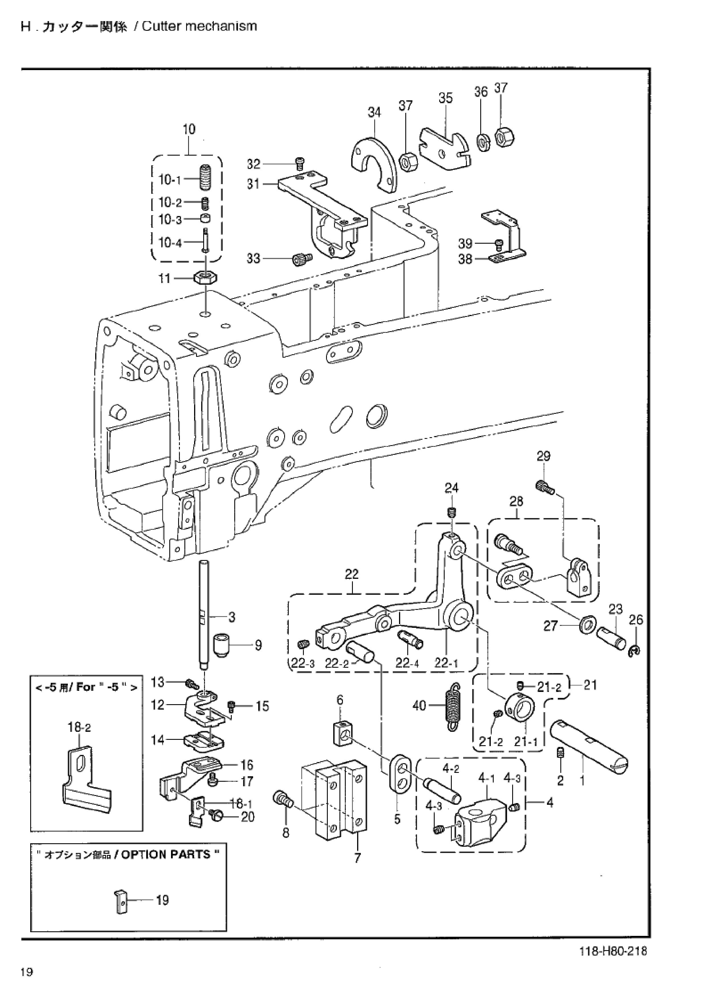 9 Cutter mechanism