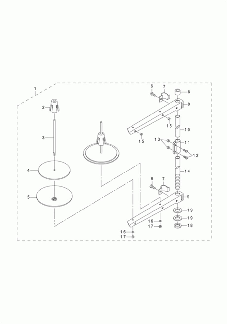 AMS-210D - 17.THREAD STAND COMPONENTS