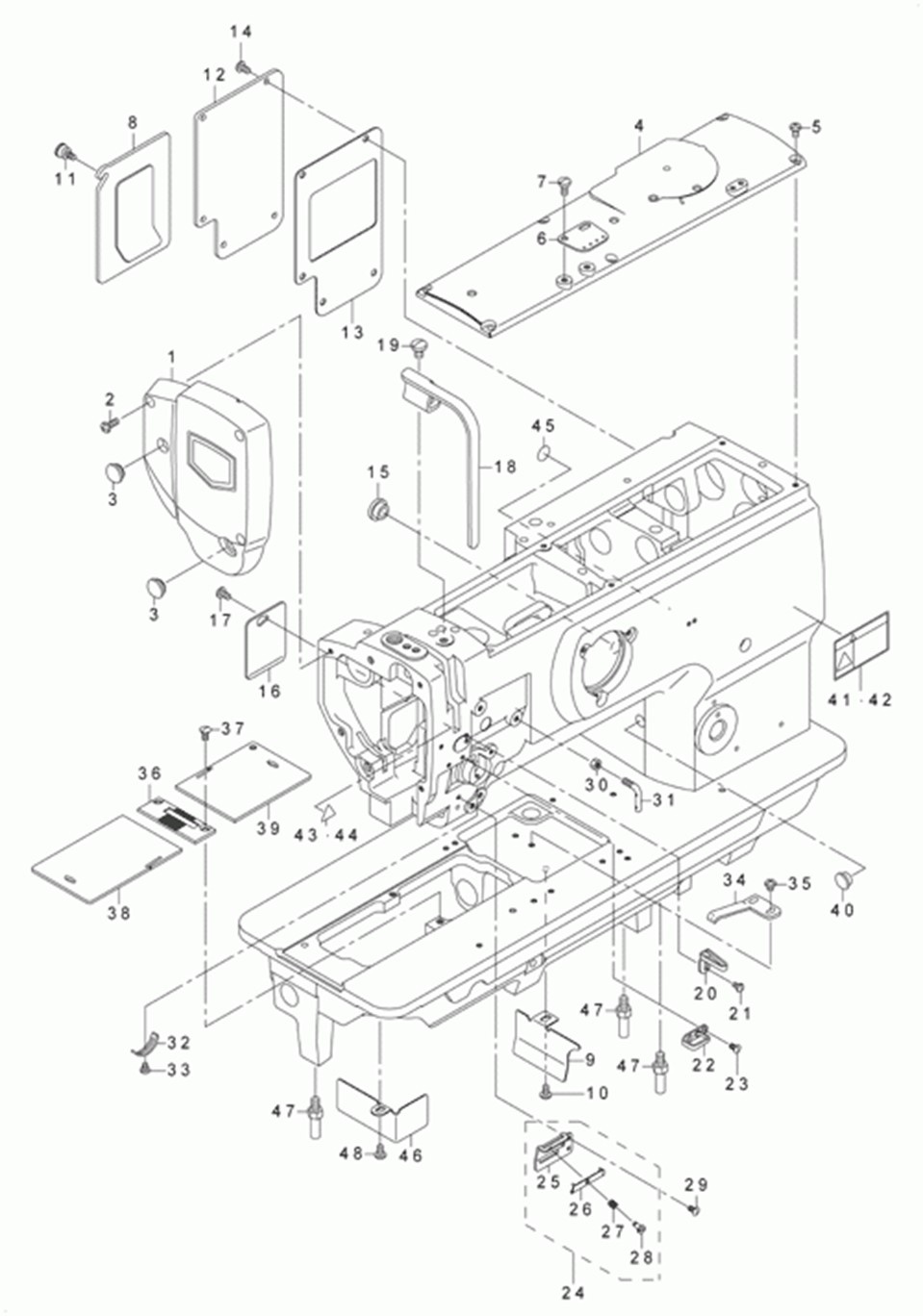 LU-1508H - 1.FRAME & MISCELLANEOUS COVER COMPONENTS