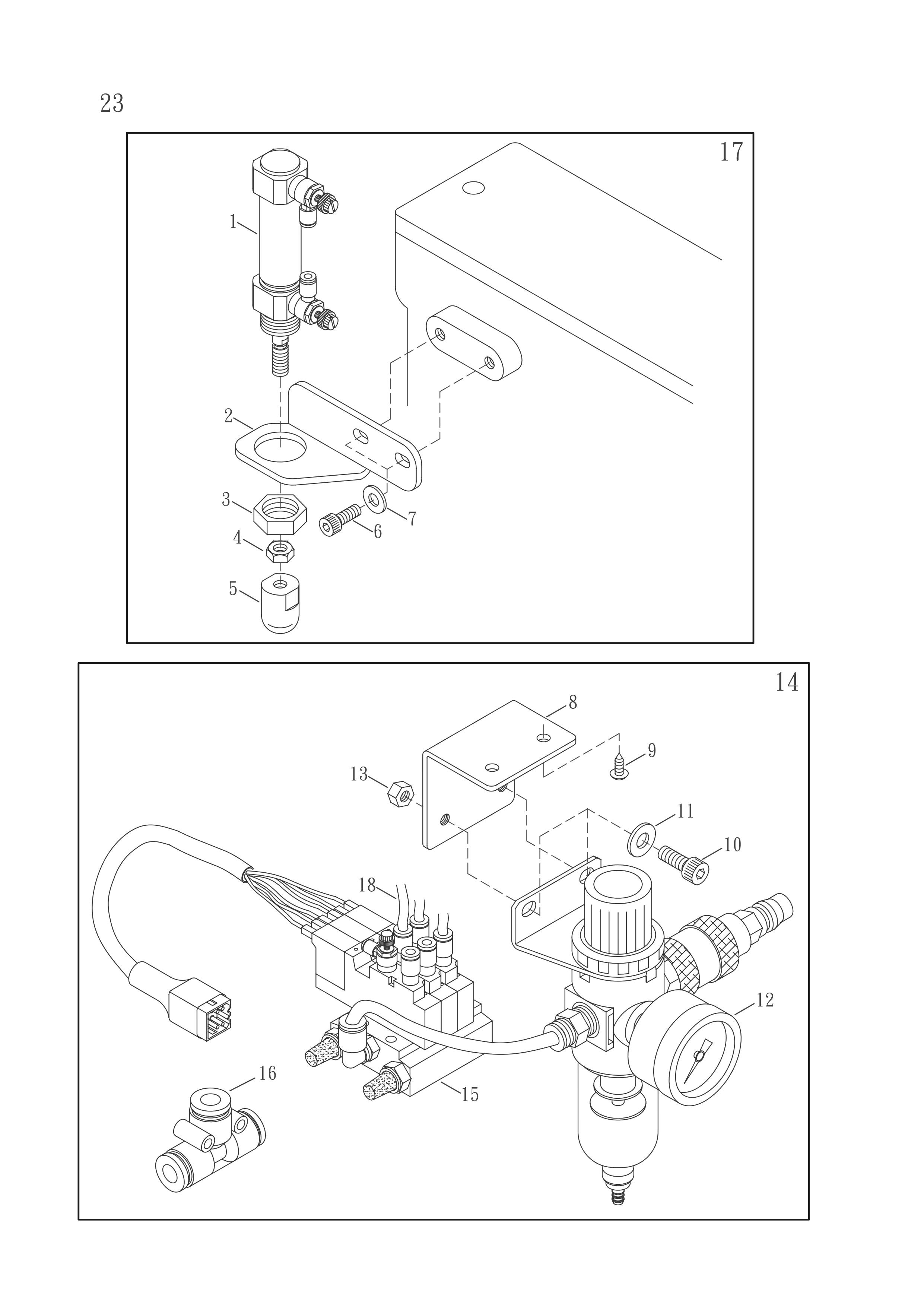 9 PRESSER FOOT LIFTER (PNEUMATIC TYPE)