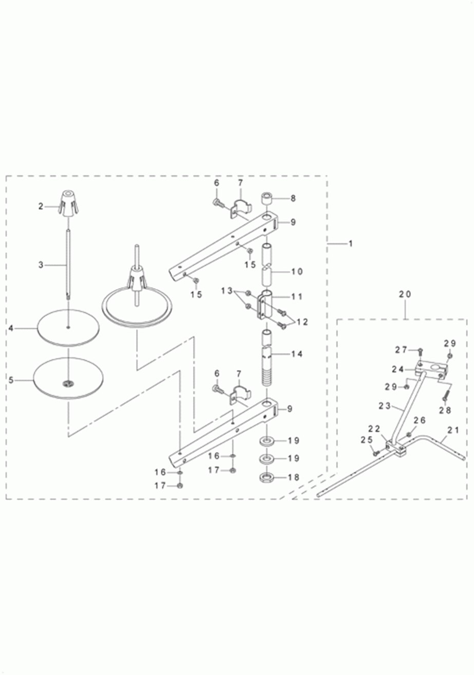 DNU-1541-7 - 17.THREAD STAND COMPONENTS