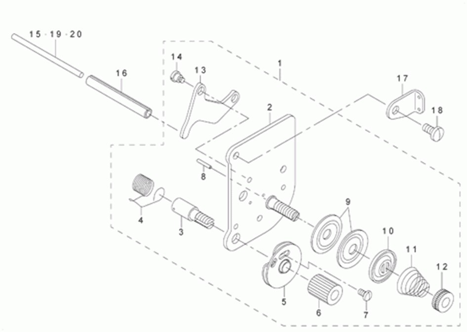 DNU-1541S - 8. THREAD TENSION COMPONENTS