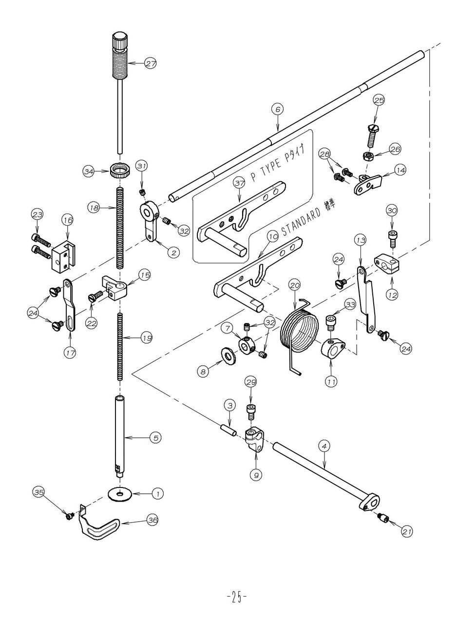 12 PRESSER FOOT MECHANISM фото