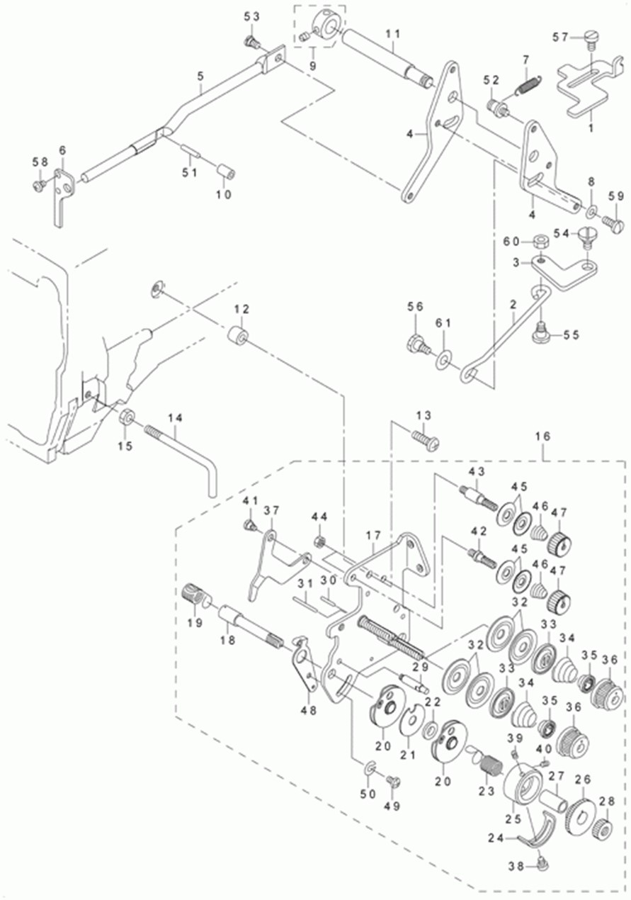 MOL-254 - 7. THREAD TENSION & DISK RISING COMPONENTS