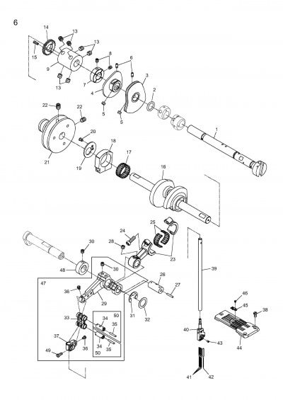6 MAIN SHAFT DEIVING MECHANISM