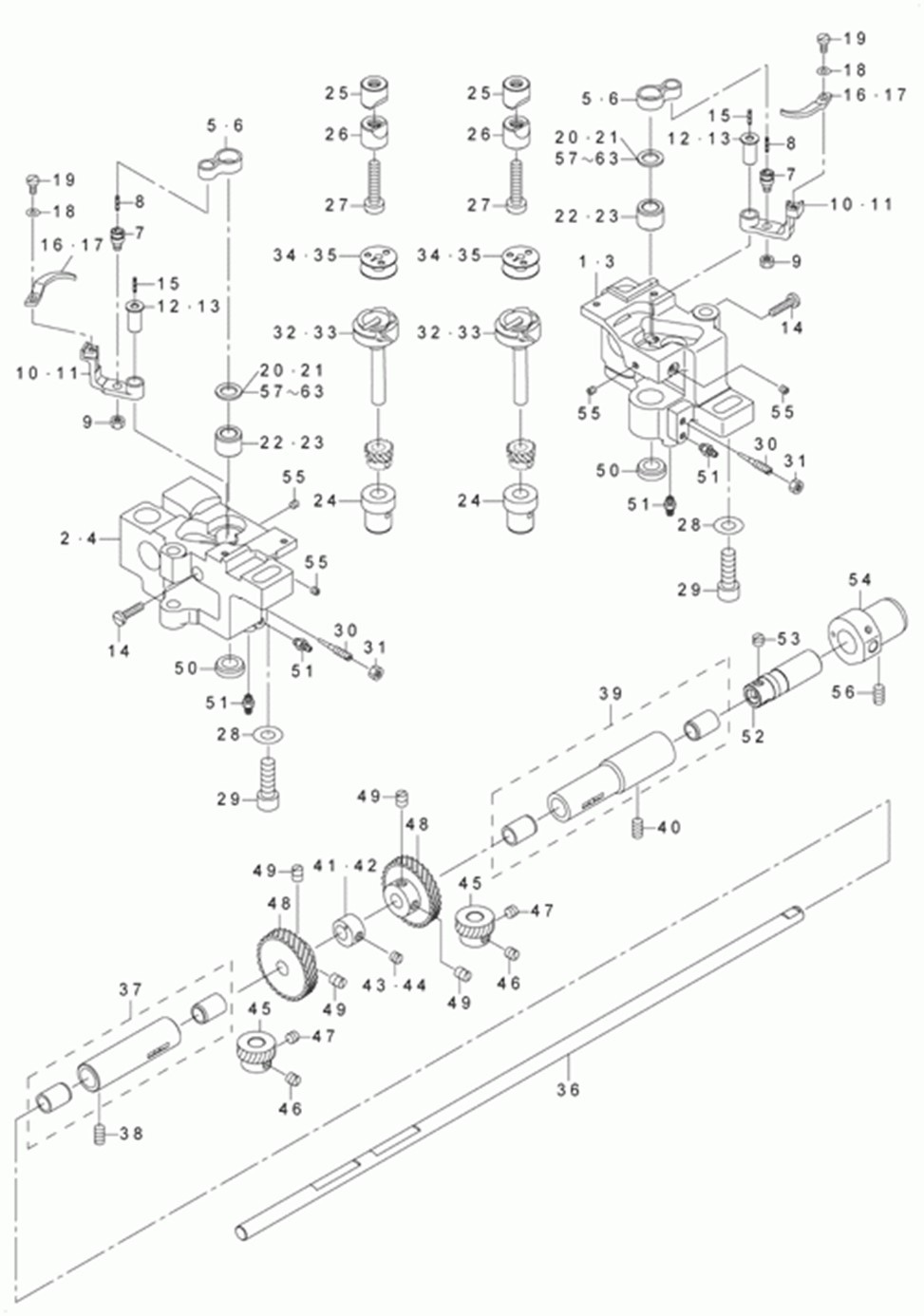 LU-1560 - 4.HOOK SHAFT & LOWER SHAFT COMPONENTS