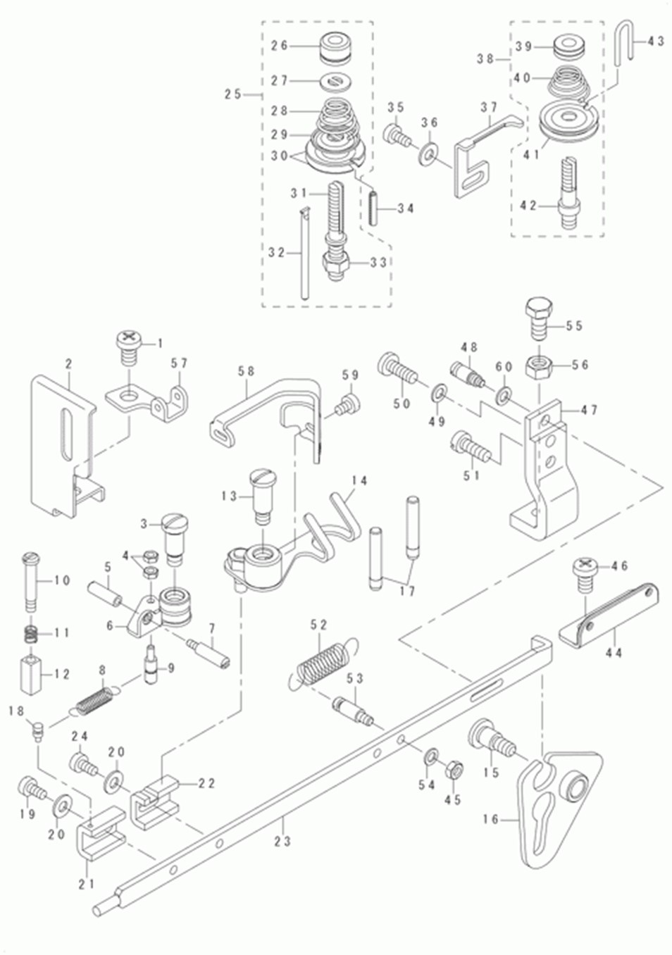 MB-1373 - 4. NIPPER & THREAD TENSION PARTS COMPONENTS