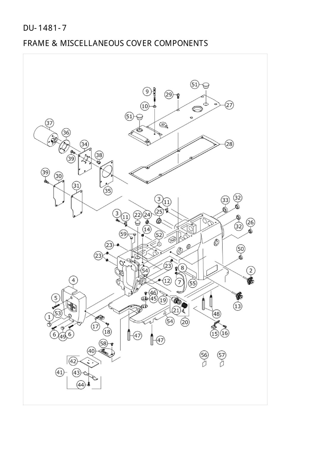 1 FRAME& MISCELLANEOUS COVER COMPONENTS