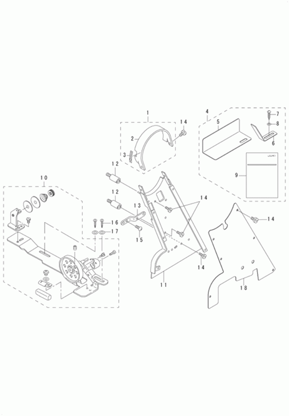 DSC-244-7 - 11.BELT COVER &amp;amp; THREAD WINDER COMPONENTS