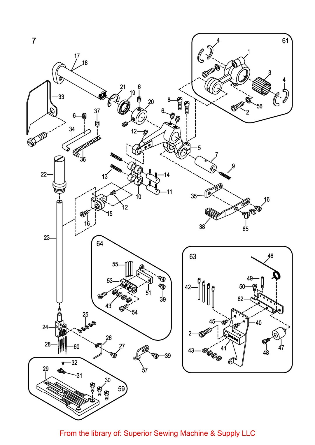 4 NEEDLE DRIVE MECHANISM & SPREADER THREAD HANDLING фото