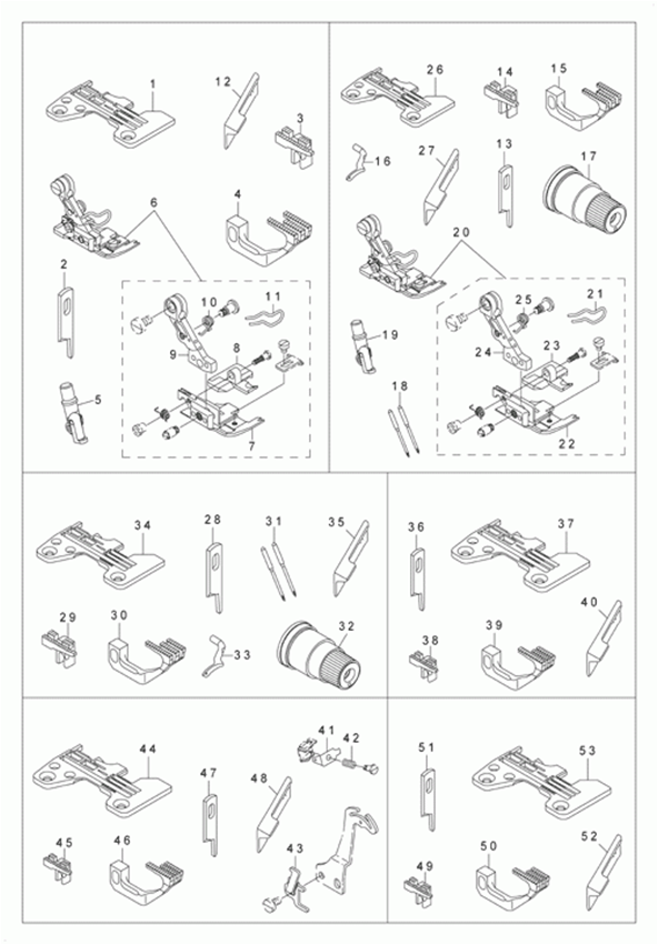 Оверлок MO-6916S - 1.MO-6916S, MO-6945S SUBCLASSES (1) &(2)