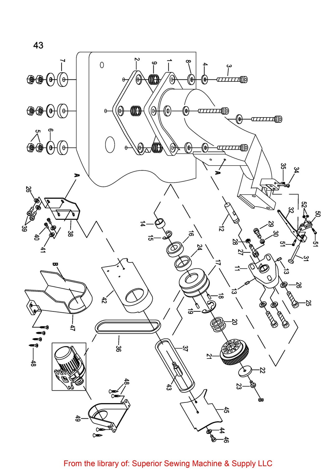 32 Mouting Assy & Clutch Motor фото