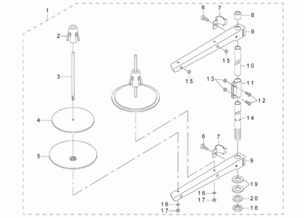 DDL-8700-7 - 12. HREAD STAND COMPONENTS