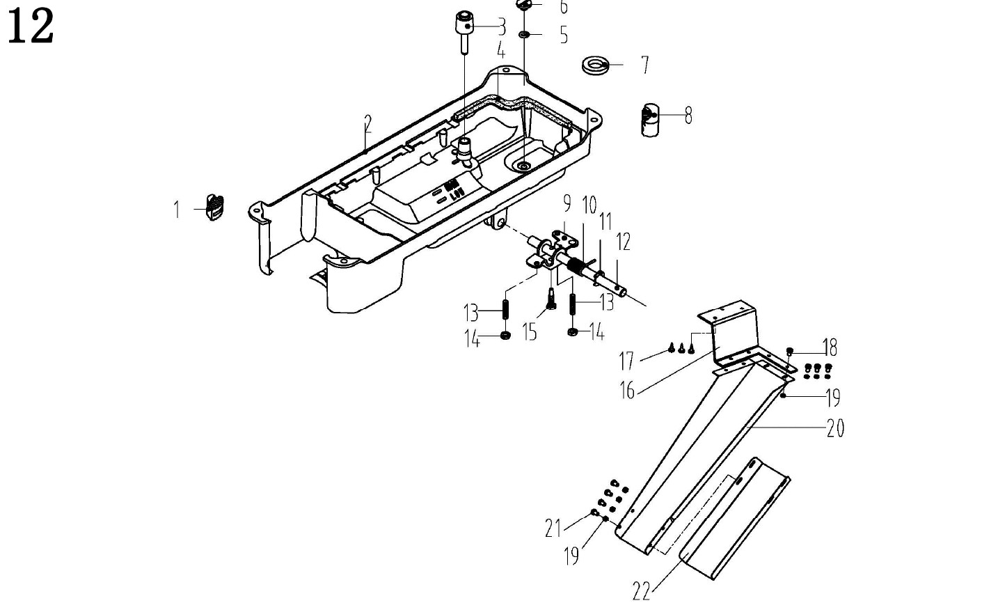 12. Oil Ceservoir, Knee Lifter Components фото