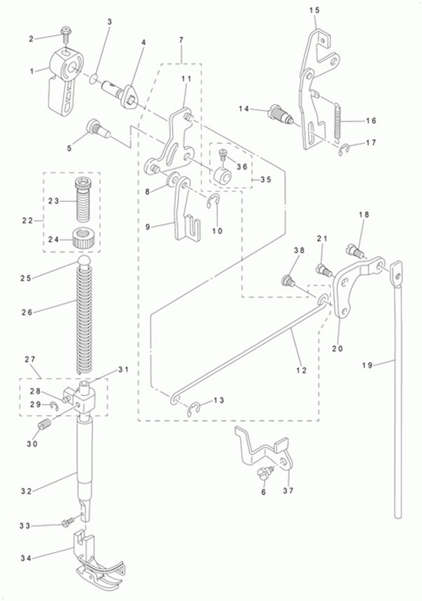 DLN-5410N - 4. HAND LIFTER COMPONENTS