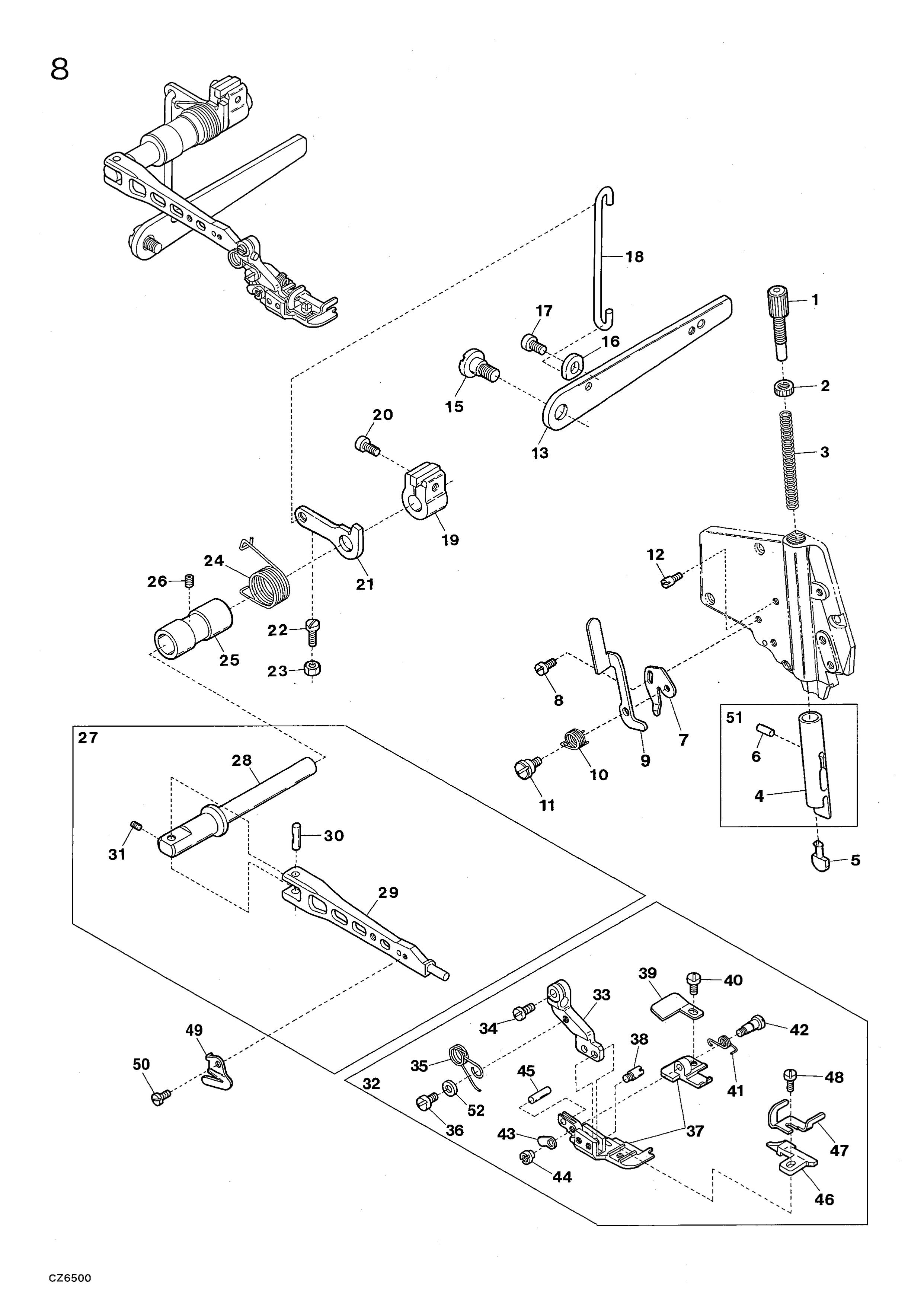 8 PRESSER FOOT MECHANISM