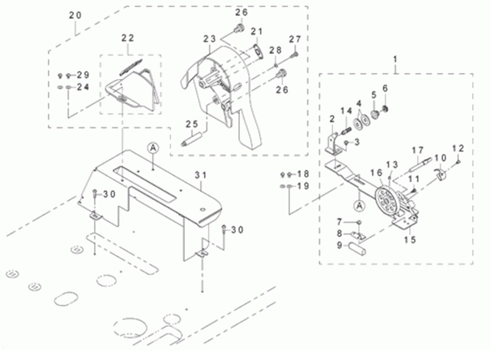 DLN-6390-7 - 11.BELT COVER & BOBBIN COMPONENTS