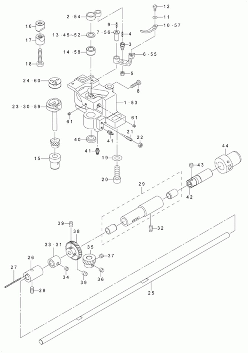 LU-1510 - 6.HOOK SHAFT & LOWER SHAFT COMPONENTS