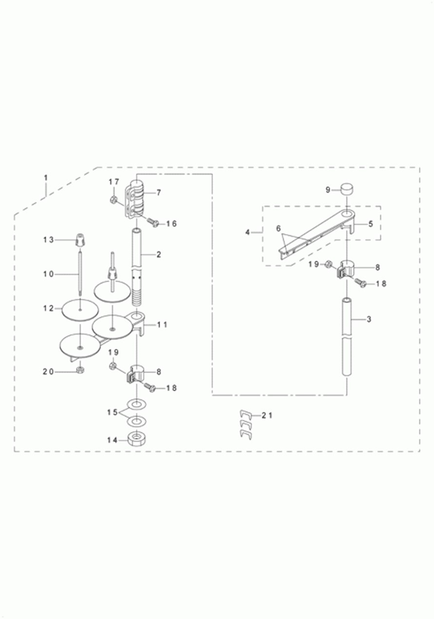 AMS-223C - 17. THREAD STAND COMPONENTS