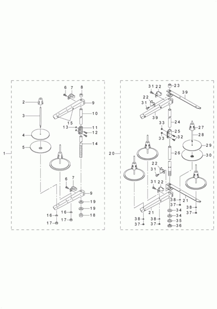 LU-2260N-7 - 21.THREAD STAND COMPONENTS