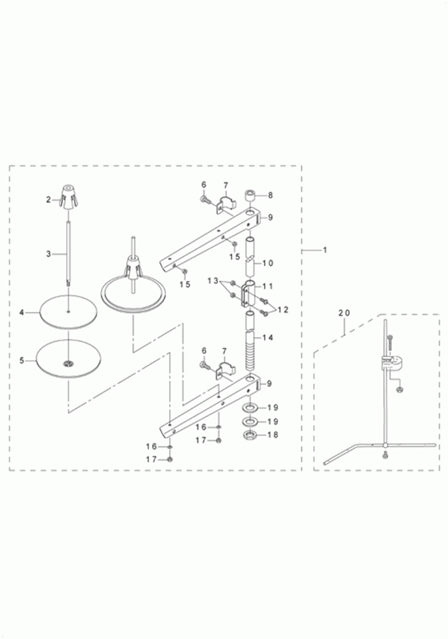 LU-1510 - 17.THREAD STAND COMPONENTS