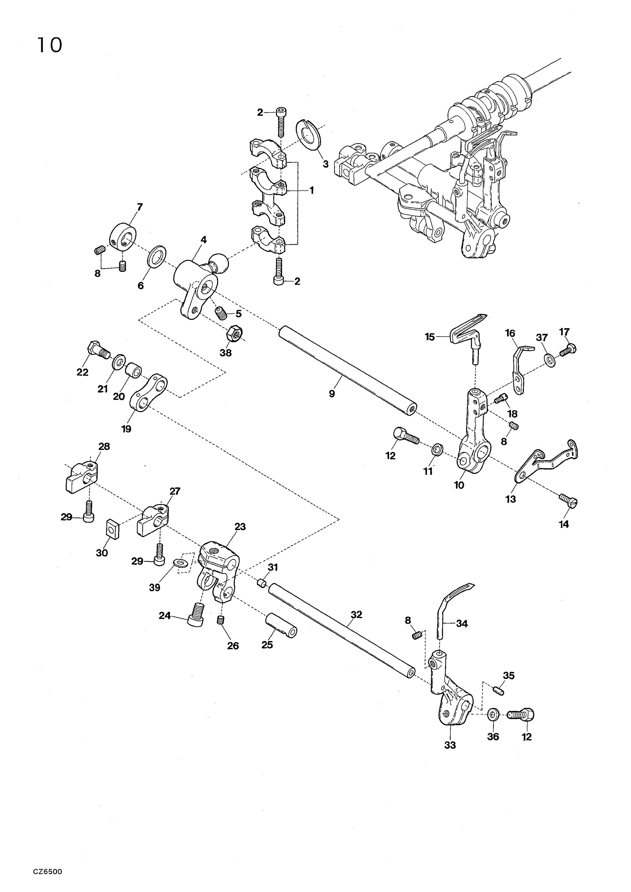 10 LOWER LOOPER DRIVING MECHANISM