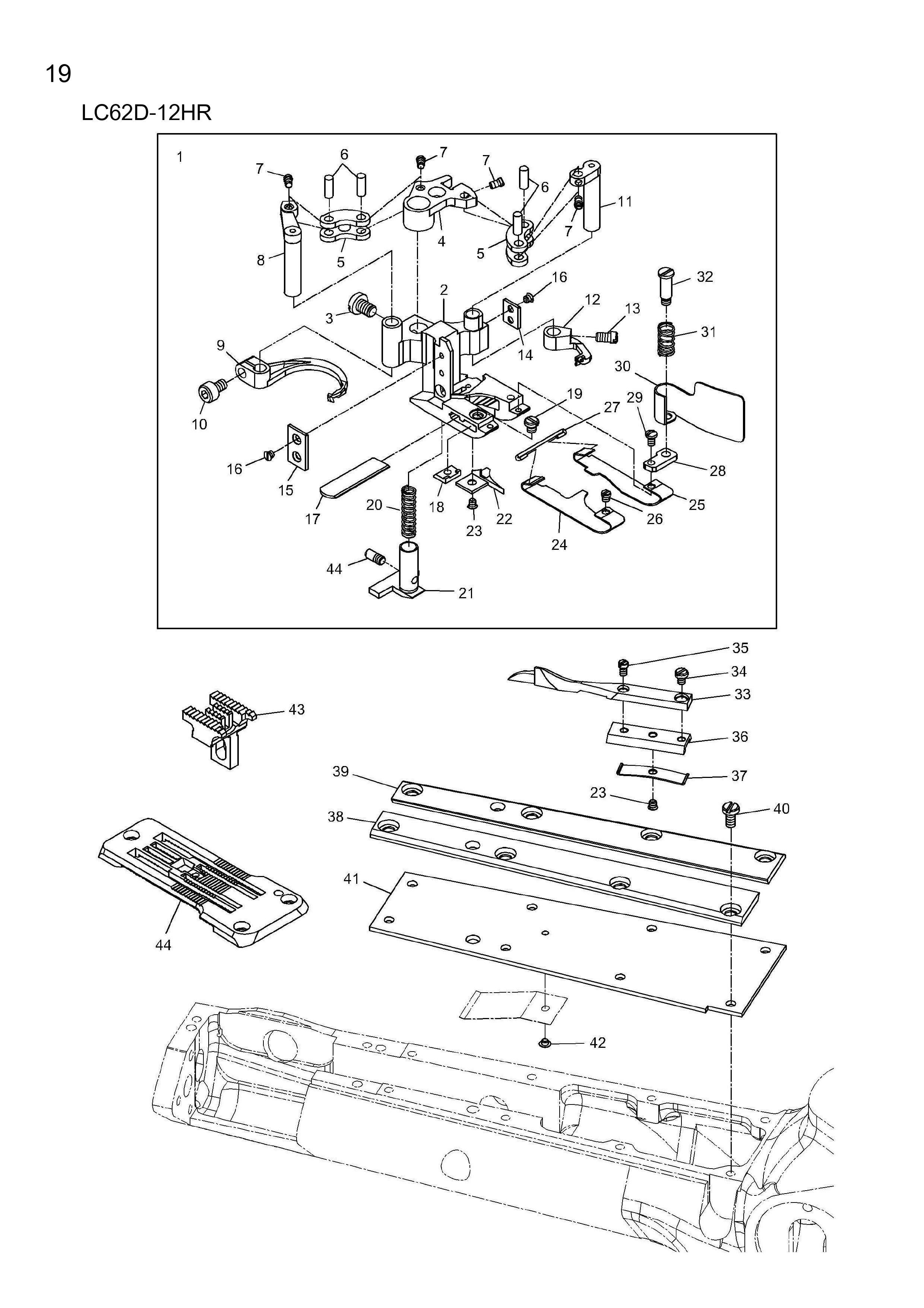 19 LC62D-12HR EXCLUSIVE PARTS фото