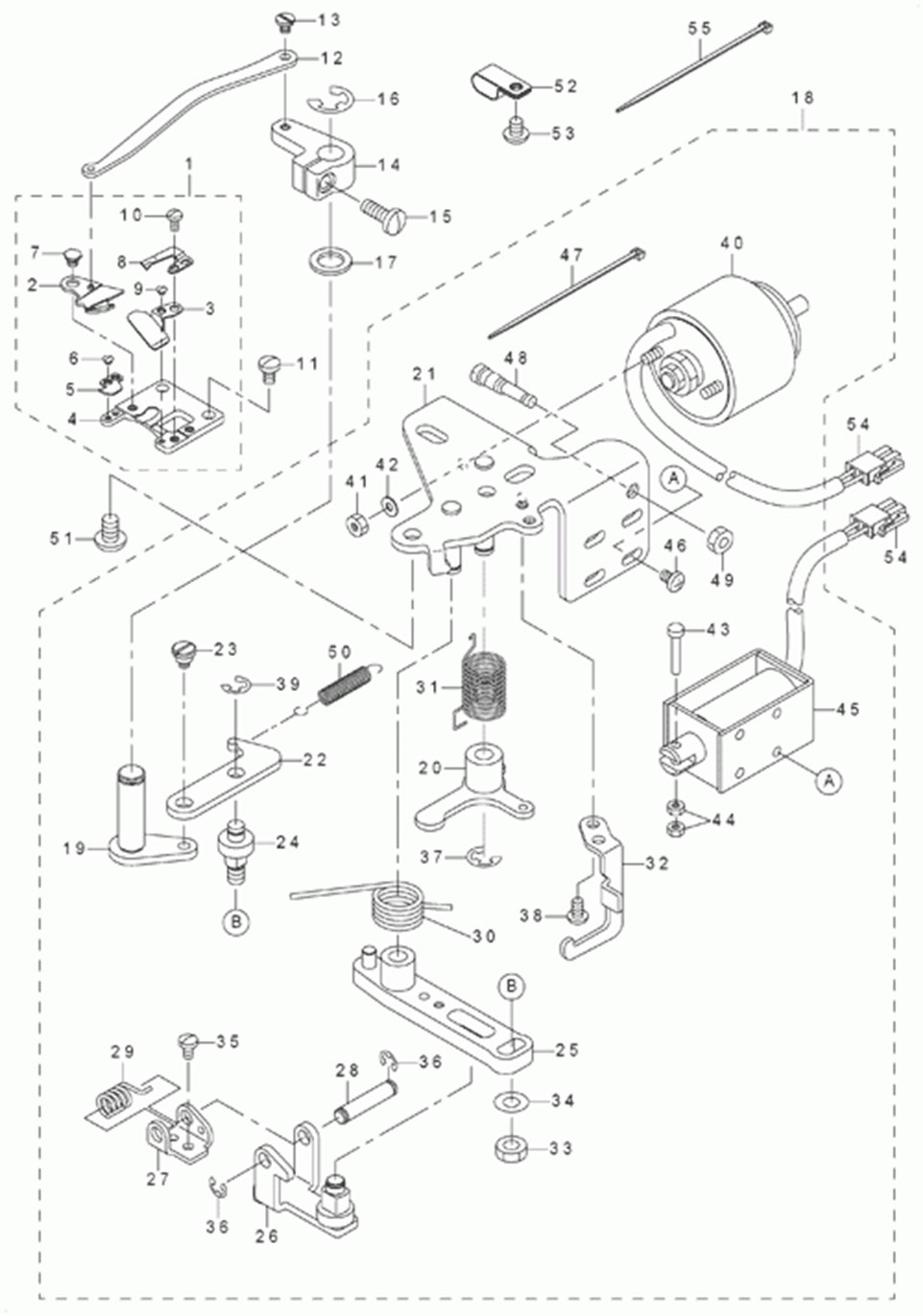 DLN-6390 - 7.THREAD TRIMMER COMPONENTS (EXCLUSIVE PARTS FOR DLN-6390-7)