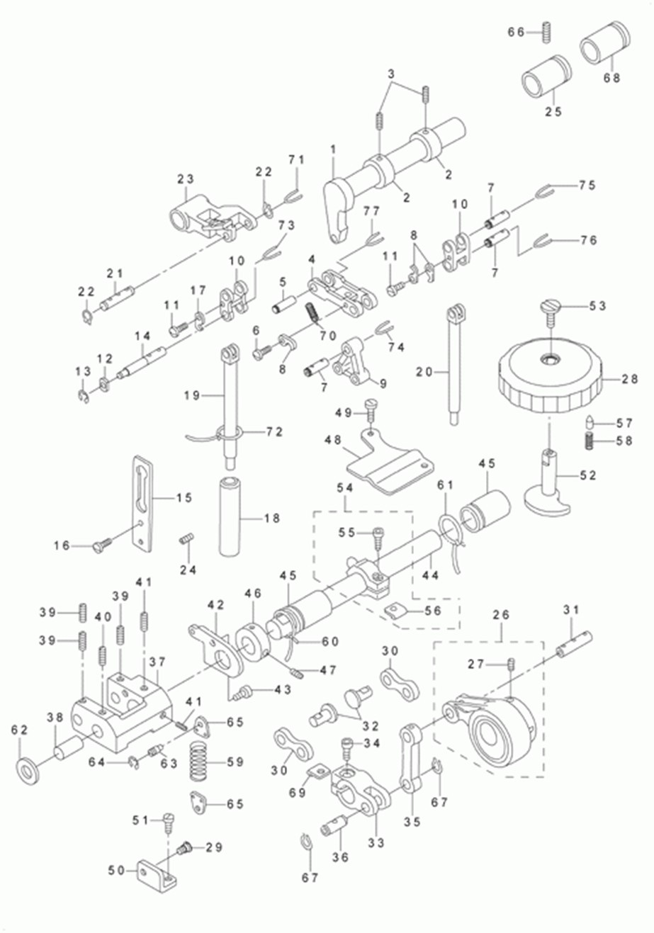 LU-2260N-7 - 4.UPPER FEED MECHANISM COMPONENTS