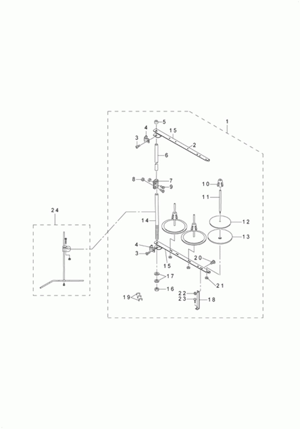 LU-1560 - 12.THREAD STAND COMPONENTS