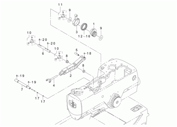 MEB-3200CS - 16. NEEDLE BAR DRIVING COMPONENTS