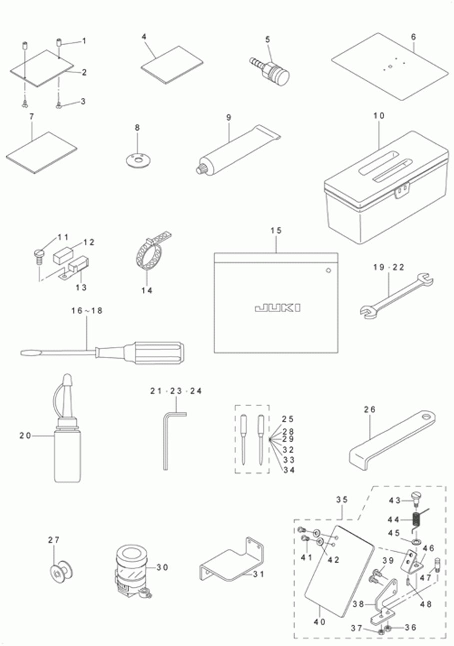 AMS-223C - 23. ACCESSORIE PART COMPONENTS